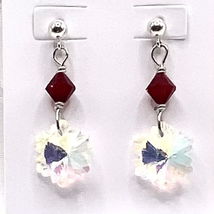 AAZ Sterling Silver Crystal Dangle Earrinigs - £32.50 GBP