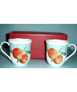 Lenox Orchard In Bloom Mug Set Of 2 Peach Blossom Scalloped Rim New in Box - €24,72 EUR