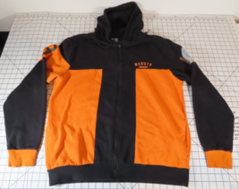 Hot Topic Naruto Shippuden Full Zip Hoodie Sz L Black Orange VTG 2002 Anime - £20.59 GBP