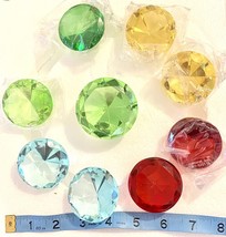 Faceted Glass Diamond Shaped Sparkling Paperweight Choose From Multiple Colors - £3.91 GBP