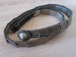 Vintage Armenian Soviet Belt 1960s, Armor Link Belt, Antique Ethnic Belt - $99.00