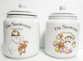 The Snowman Pottery Container Set 1997 SONY PLAZA No Box Ola Rare - $119.68