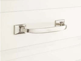New 4&quot; Polished Nickel Toulouse Solid Brass Cabinet Pull by Signature Ha... - £11.84 GBP