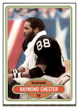 1980 Topps Raymond Chester Oakland Raiders Football Card - NFL Collectible VFBMC - £7.22 GBP
