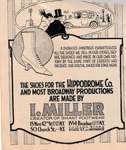 I. Miller Creator Of Smart Footwear Hippodrome NYC Vintage Print Ad WW1 Era - £10.12 GBP