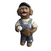 Sarah&#39;s Attic Dusty SA 1993 Dog Baseball Player Overalls Figurine Collectible - £13.72 GBP
