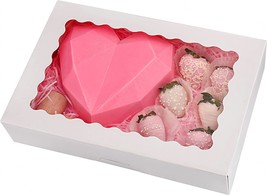 30 Pack Bakery Boxes with Window 12&quot; x 8&quot; x 2.5&quot; Cookie Boxes Auto Popup... - £38.89 GBP