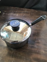 Vintage Revere Ware 1 Quart Saucepan With Lid Likely Bakelite Handle and Top - £17.59 GBP