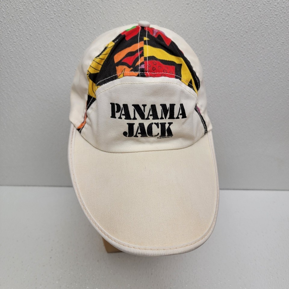 Vintage Panama Jack Snapback Hat Cap Long Bill Geometric Design - $49.40