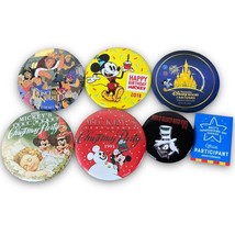 Vtg 90s Mickey Christmas Party Pins Disney World Lot Wdw Buttons - £14.34 GBP