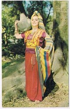 Postcard Young Lady With Ewer Tehuana Costume Istmo de Tehuantepec Oaxaca Mexico - £4.22 GBP