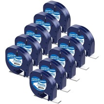10 X Label Maker Tape Refills Compatible With Dymo Letratag Refills 91331 S07216 - £31.31 GBP