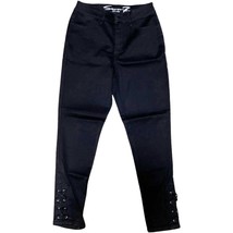 Seven7 High Rise Skinny Black Jeans Lace Up Ankle Hem size 6 NEW No Tags - $36.01 CAD
