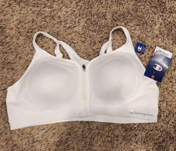 Champion Womens Front Zip Sports Bra White Size 42C, NWT - £13.53 GBP