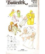 Butterick 5102 Vintage 1960s Baby Layette Sewing Pattern - £13.14 GBP
