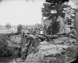 Union Soldiers building bridge Rappahannock Fauquier Va 8x10 US Civil War Photo - £7.04 GBP