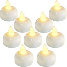 Homemory 24 Pack Waterproof Flameless Floating Tealights, Warm White Battery - £27.17 GBP