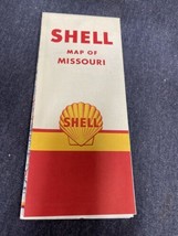1958 Missouri road map Shell  oil gas Kansas City St Louis - £10.12 GBP