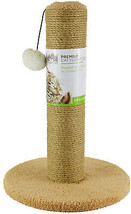 North American Plush Cat Post with Stain-Resistant Jute: Durable Wood Co... - £46.82 GBP