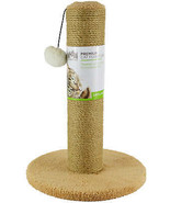 North American Plush Cat Post with Stain-Resistant Jute: Durable Wood Co... - £47.03 GBP