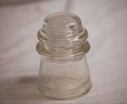 Old Vintage Hemingray No 16 Clear Glass RR Railroad Telegraph Insulator ... - $313.52 MXN