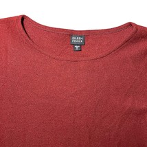 Vintage Eileen Fisher Pullover Wool Sweater Boat Neck Red T371 USA - Siz... - $36.77