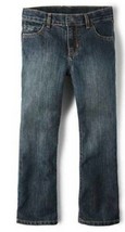 Boys Jeans The Childrens Place Blue Adj Waist Bootcut Denim Slim-sz 16S - $16.83
