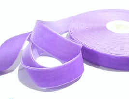  3/4 inch / near 20mm width 12 yds Medium Purple Velvet Ribbon W45 - $11.99