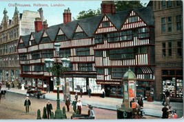 Old Houses Street Scene Holborn Bars London England Vintage Postcard - £7.87 GBP