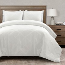 King/California King White Diamond Jacquard 3 PCS Comforter Set - $6,863.00 MXN