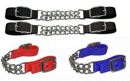 Western Saddle Horse Nylon Double Curb Chain Strap Choice of colors Goes... - £6.23 GBP