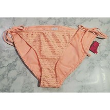 Candies Swim Bottoms Large Womens Peach Tie Closure Summer Bikini Piece - £11.34 GBP