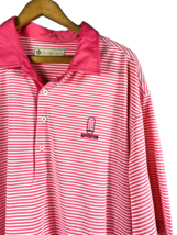 Donald Ross Polo Shirt Size XXL 2XL Mens Pink White Stripe Golf Dri Fit ... - £36.43 GBP