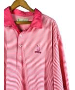 Donald Ross Polo Shirt Size XXL 2XL Mens Pink White Stripe Golf Dri Fit ... - £36.39 GBP