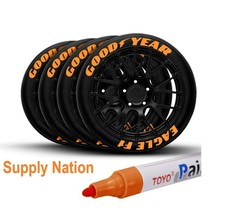 Tire Pen Permanent Marker Tire Lettering Paint Pen USA Seller TOYO 4 Pack Orange - £7.37 GBP
