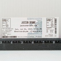 Jackson Browne Ticket Stub June 04, 2023 Pittsburgh Pennsylvania - £50.99 GBP