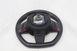 2012-16 Fiat 500 Abarth Steering Wheel RED STITCHING Flat Bottom image 13