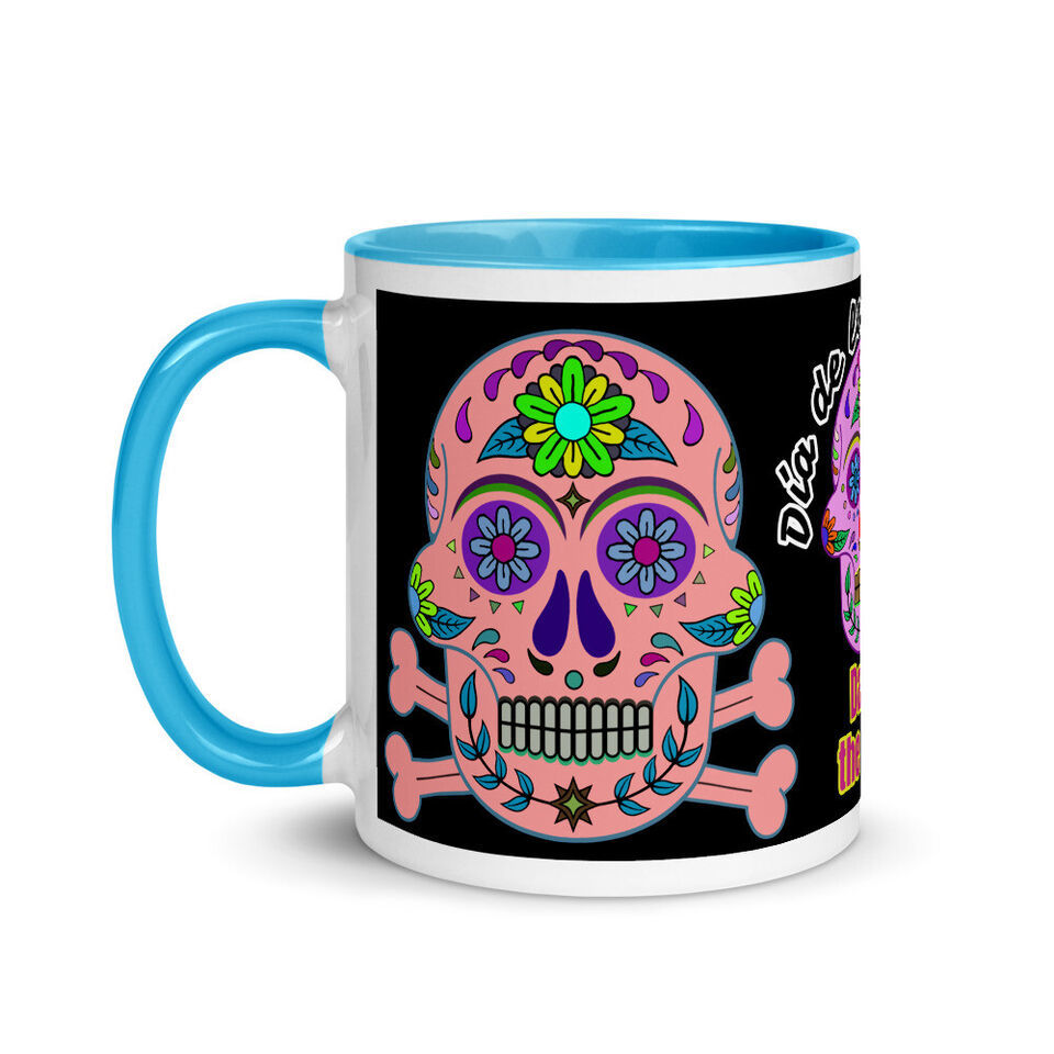 Day of the Dead (Día de los Muertos) Beverage Mug #2 + Color Handle &amp; In... - $18.99