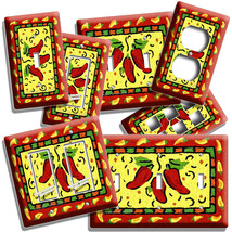 HOT RED CHILI PEPPERS LIGHT SWITCH OUTLET WALL PLATE SOUTHWESTERN ROOM D... - $16.55+