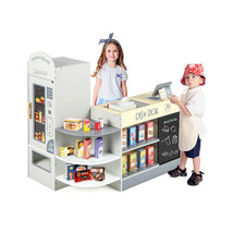 Kids Grocery Store Playset with Cash Register POS Machine-Gray - Color: Gray - €150,96 EUR