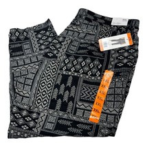 Jessica Simpson Womens XXL Soft Summer Pull On Ankle Pants Black Aztec G... - $14.89