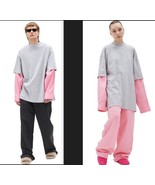 NWT AUTHENTIC Balenciaga Layered Patch Sleeves Cotton Oversize T shirt X... - $445.97 CAD
