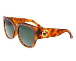 Gucci GG0142SA 002 Havana/Green Lens Rectangular Optyl Women&#39;s Sunglasses - £179.85 GBP