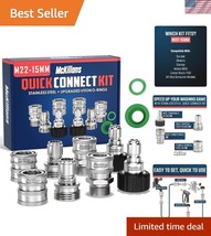Complete M22-15mm to 3/8&quot; Quick Disconnect Kit with Durable Stainless Co... - $1,681.19 MXN