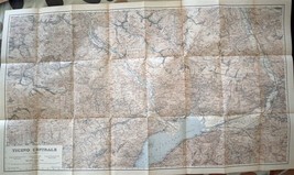 TUCINO CENTRALE Alpine Mountain Map Swiss / Italian 44&quot; x 36&quot; 1919 - £33.62 GBP