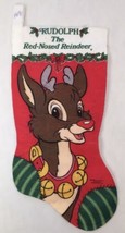 Vintage Rudolph the Red Nosed Reindeer Christmas Stocking Robert L. May Applause - £11.58 GBP