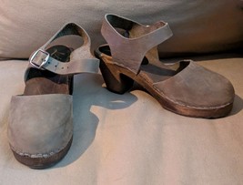 Lotta&#39;s from Stockholm Highwood Sandals Size 36 / US 6 Taupe Ankle Strap... - $39.00