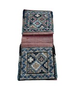 Handmade Vintage Persian Gashkai Double Bag 4&quot; x 10&quot; (12cm x 27cm), 1960... - $427.85 CAD