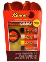 Reese&#39;s Peanut Butter Cup Flavored Scented Lip Kit Set Balm Gloss NEW SEALED - £11.53 GBP