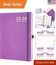 Stylish Planner 2025-2026 – Weekly &amp; Monthly with Back Pocket and Bookmarks - $36.00
